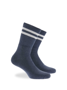 Product Cotton crew sports socks with stripes