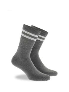 Product Cotton crew sports socks with stripes