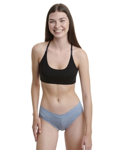 Product Brazilian σλιπ εμπριμέ από bamboo με δαντέλα (2 τμχ.)