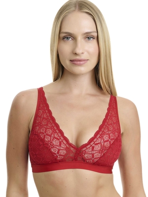 Lace triangle bra