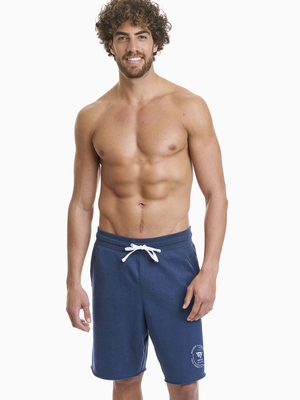 Athletic cotton shorts with a printed design