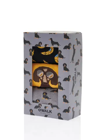 Cotton Go bananas crew socks 3-pack giftbox