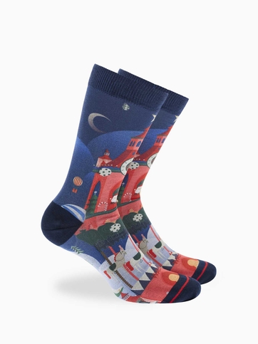 Printed κάλτσες με χριστουγεννιάτικο σχέδιο σε μπάλα/στολίδι