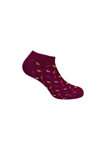 Kid's bamboo low socks with print