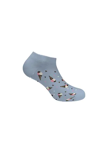 Kid's bamboo low socks with print