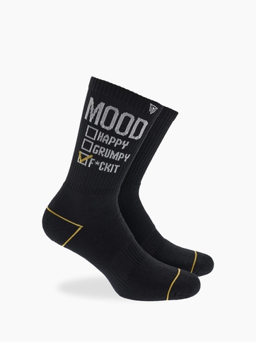 Patterned cotton crew sports socks