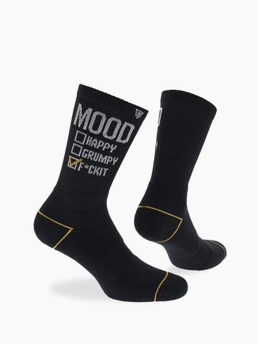 Patterned cotton crew sports socks