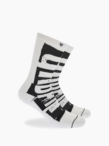 Patterned cotton crew sports socks