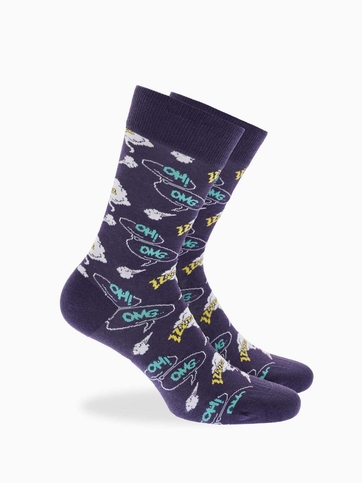 Βαμβακερές κάλτσες με σχέδιο pop art