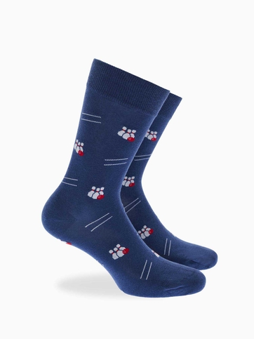 Cotton crew socks with bowling design