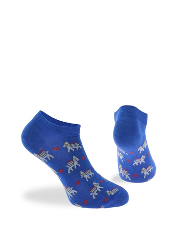 Βαμβακερές κοφτές κάλτσες με σχέδιο γαϊδουράκια