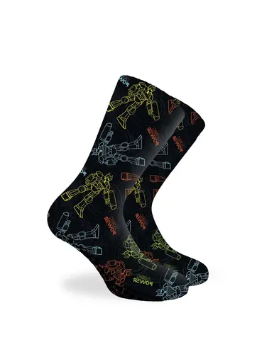 Kid's printed house socks with silicon grip dots