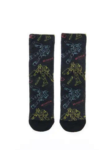 Kid's printed house socks with silicon grip dots