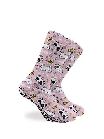 Kid's printed house socks with silicon grip dots