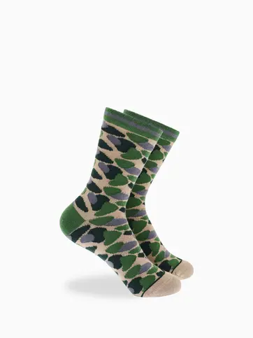 Kid's bamboo crew socks with print (3 pairs)
