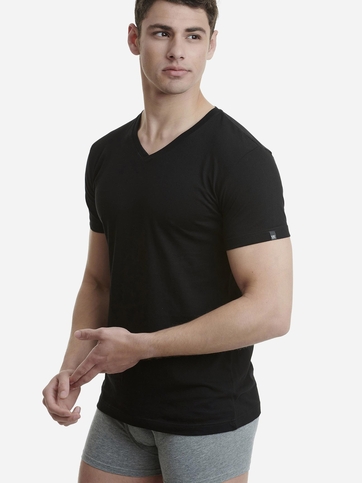 Βαμβακερό V-neck t-shirt