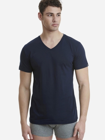 Βαμβακερό V-neck t-shirt