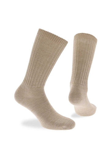Wool ribbed thermal socks