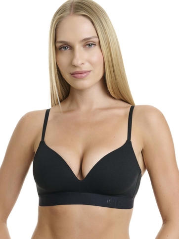 Cotton wireless bra with light padding and elastic underband