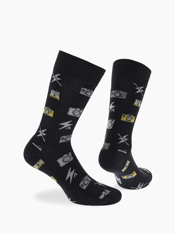 Κάλτσες από bamboo με σχέδιο camera