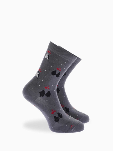 Bamboo crew socks with penguins design