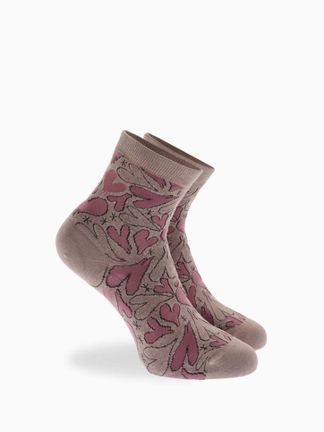 Ημίκοντες κάλτσες από bamboo με σχέδιο hearts