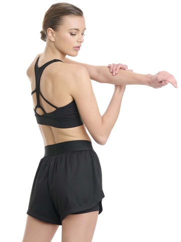 Sports shorts with inner leggings