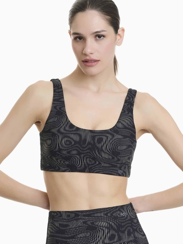 Rib αθλητικό μπουστάκι με τύπωμα και αφαιρούμενα cups