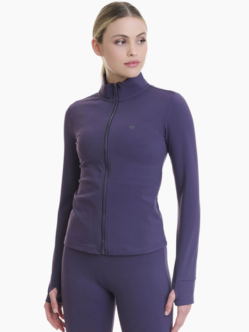 Light warm running jacket with brushed inner layer