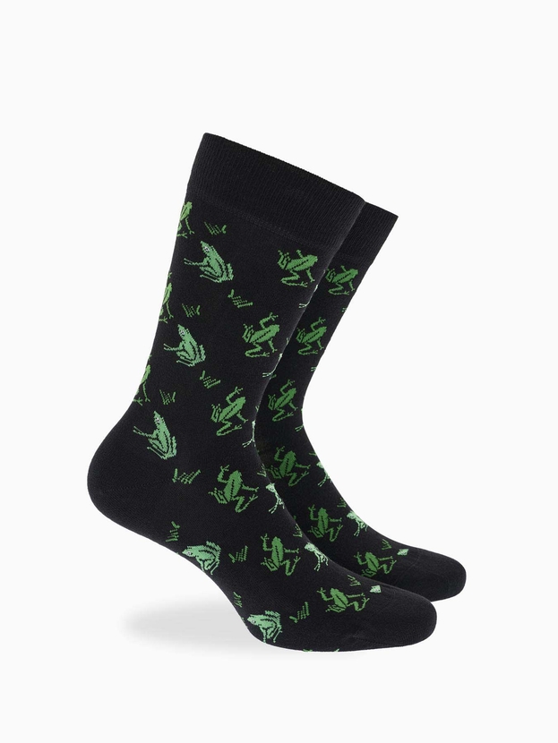 Cotton crew socks with animal design – 3-pair gift box