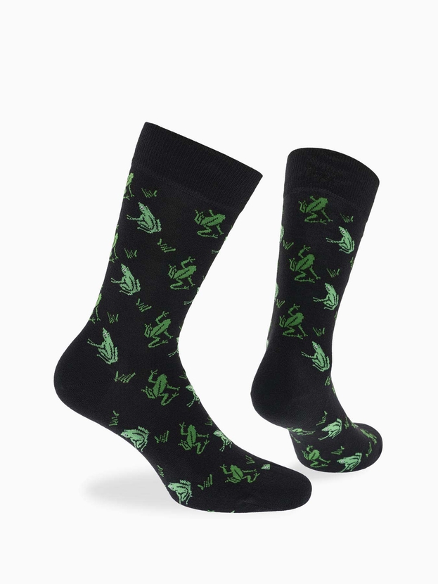 Cotton crew socks with animal design – 3-pair gift box