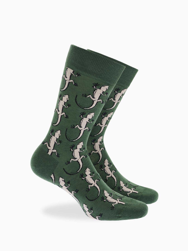 Cotton crew socks with animal design – 3-pair gift box