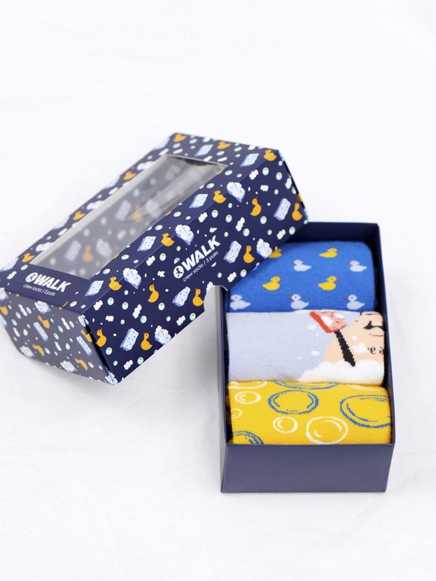 Bubble bath socks 3-pack giftbox