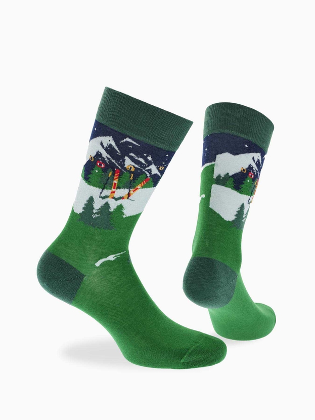 Βαμβακερές κάλτσες με σχέδιο Après-Ski – 3 ζεύγη gift box