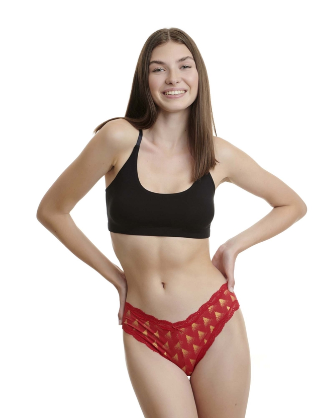 Printed bamboo brazilian brief x-mas giftbox