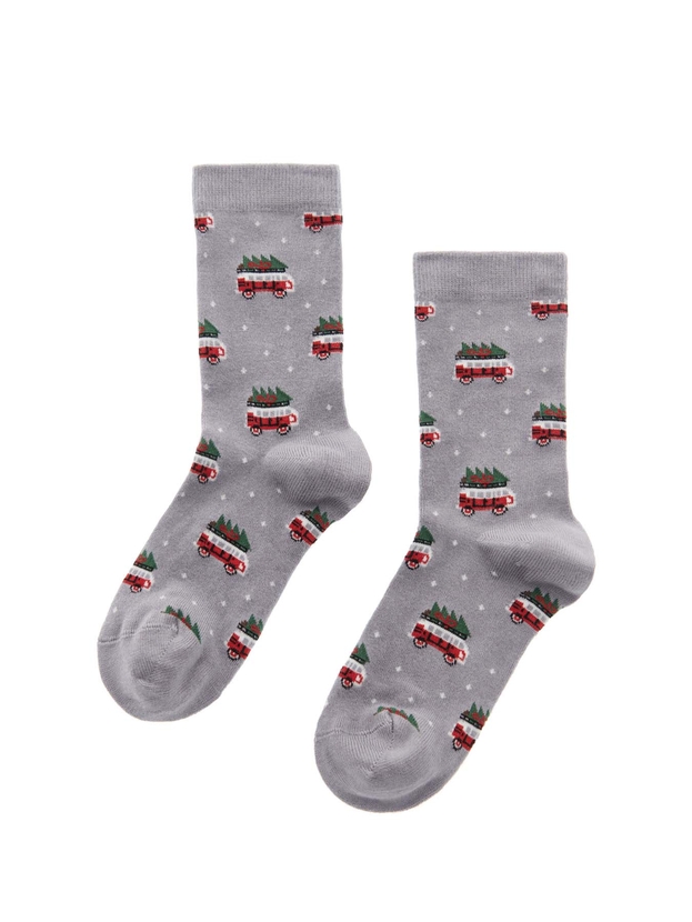 Παιδικές κάλτσες από bamboo με χριστουγεννιάτικο σχέδιο σε gift box