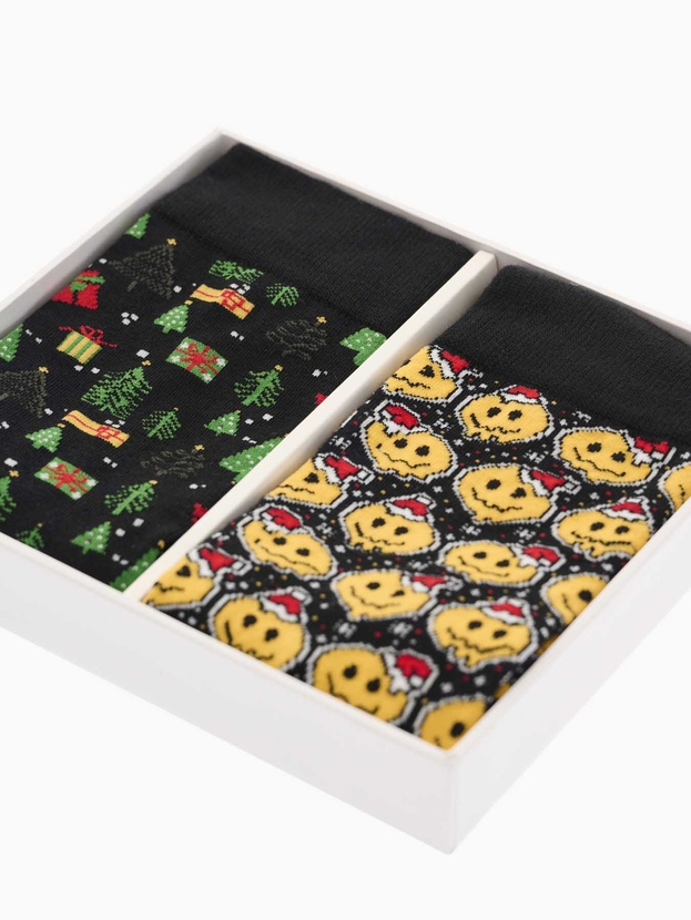 Κάλτσες από bamboo με χριστουγεννιάτικο σχέδιο σε gift box (2 ζεύγη)