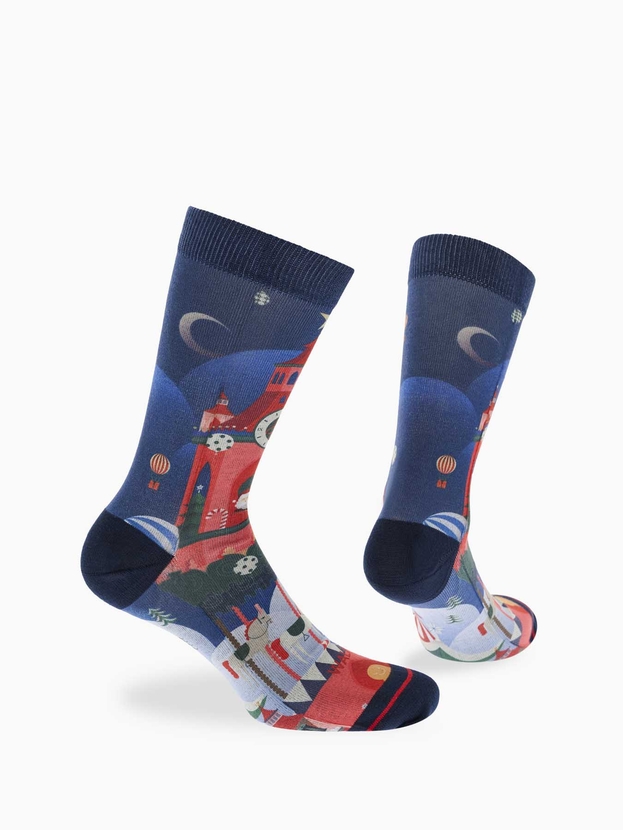 Printed κάλτσες με χριστουγεννιάτικο σχέδιο σε μπάλα/στολίδι