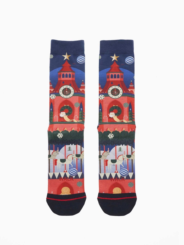 Printed κάλτσες με χριστουγεννιάτικο σχέδιο σε μπάλα/στολίδι