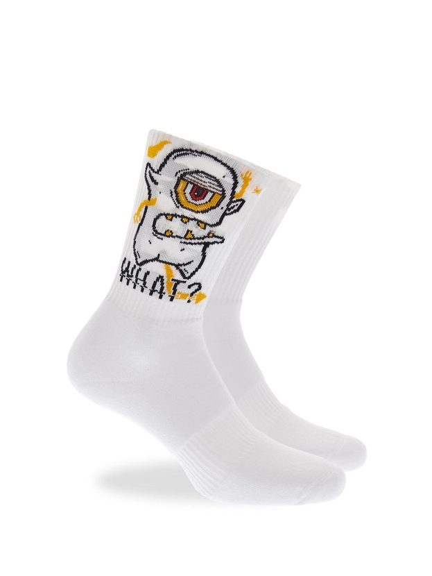 Patterned cotton crew sports socks