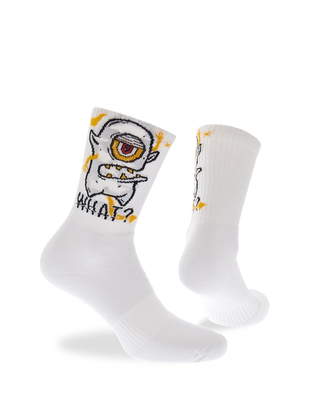Patterned cotton crew sports socks