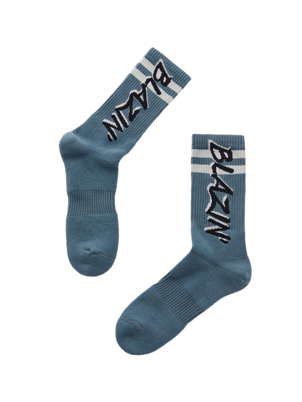 Patterned cotton crew sports socks