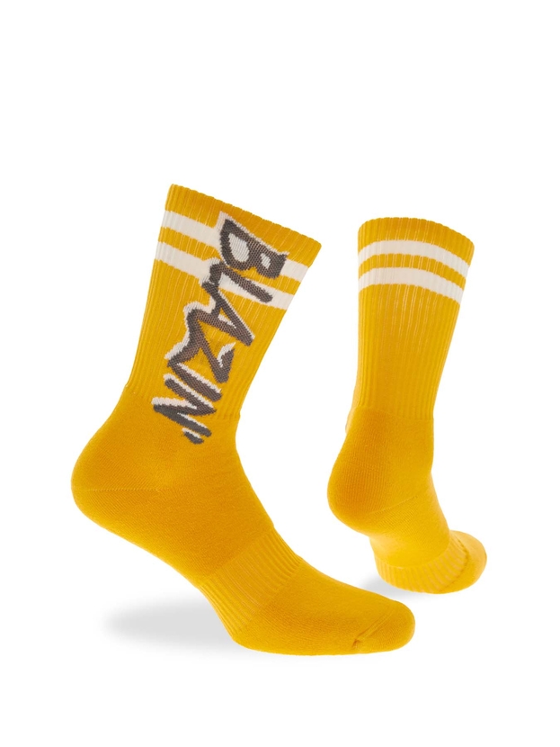 Patterned cotton crew sports socks