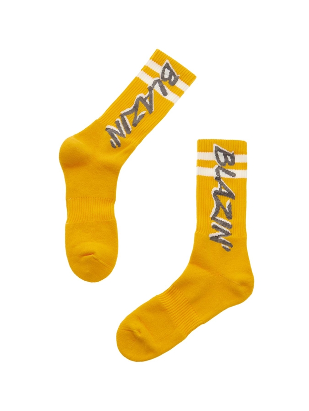 Patterned cotton crew sports socks