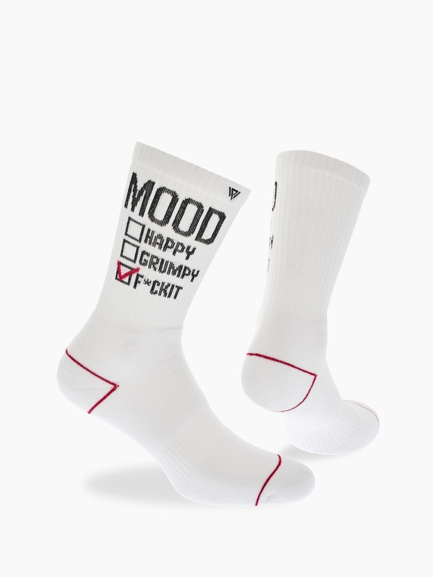 Patterned cotton crew sports socks