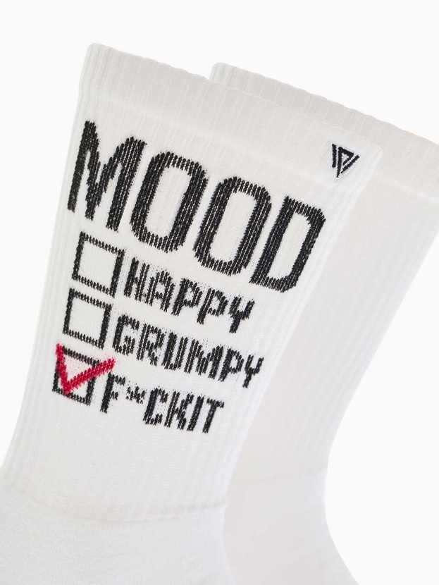 Patterned cotton crew sports socks