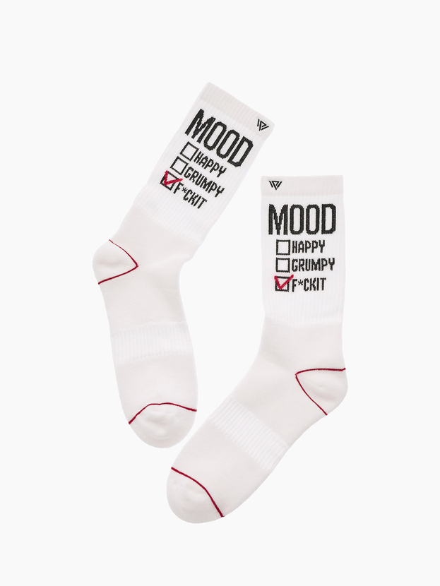 Patterned cotton crew sports socks