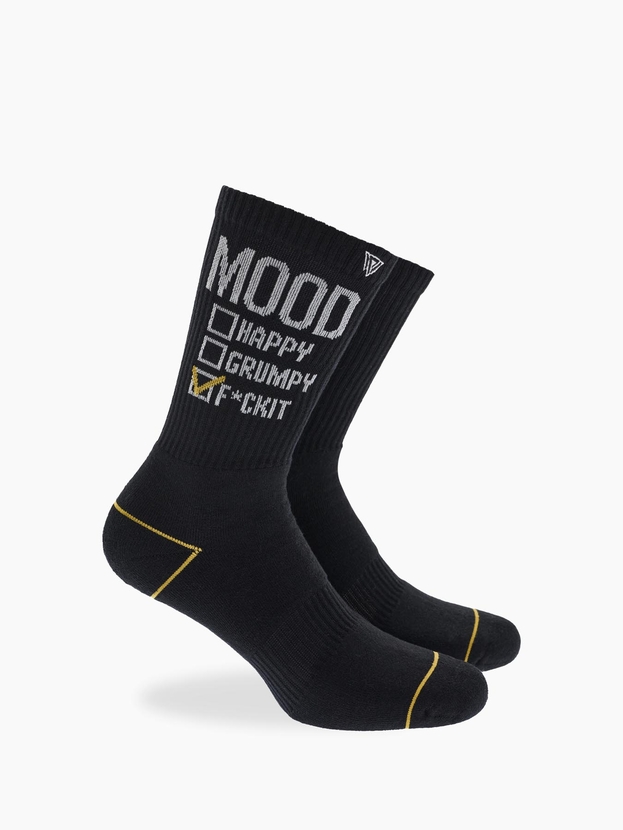 Patterned cotton crew sports socks