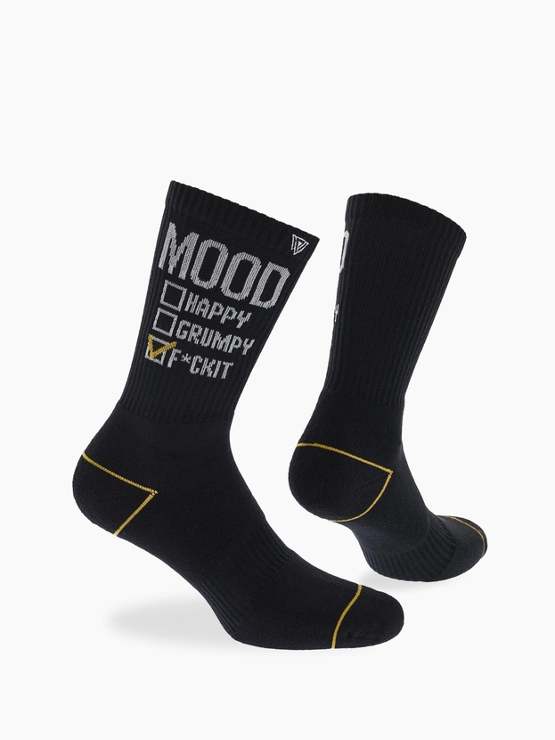 Patterned cotton crew sports socks