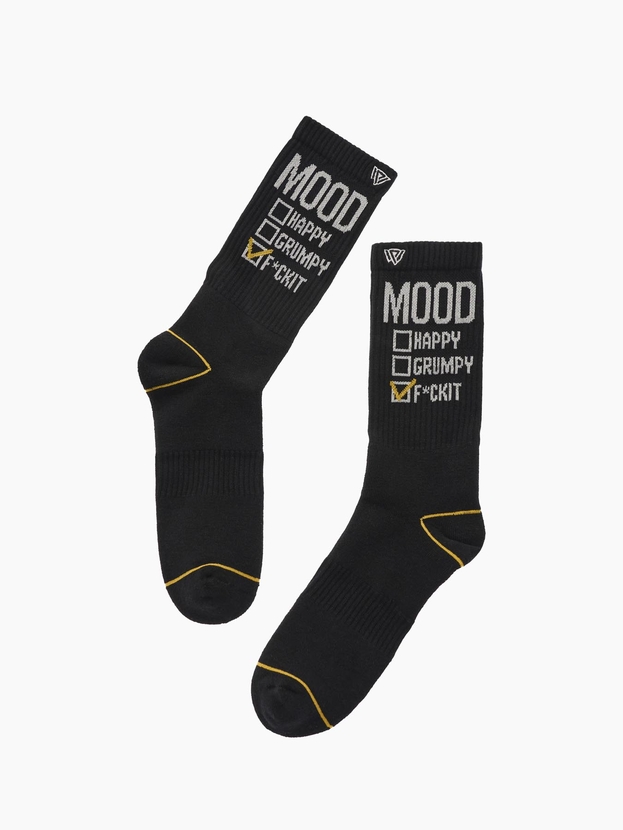 Patterned cotton crew sports socks